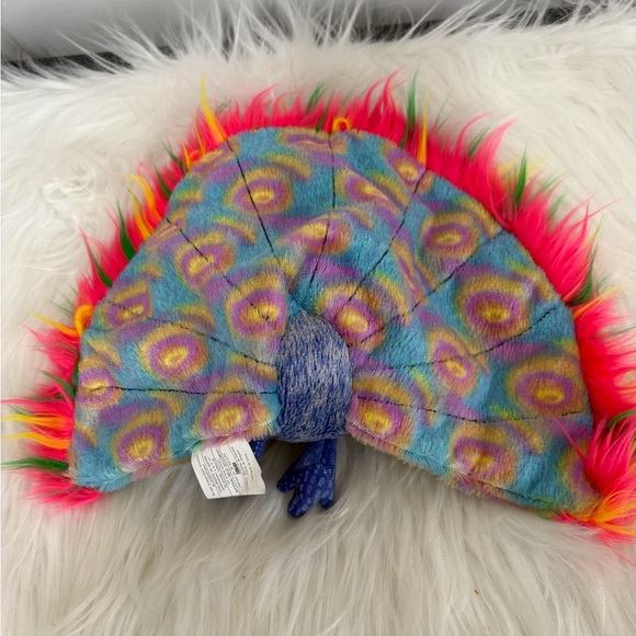 Ty Flashy Plush Peacock with Multicolored Tail Beanie Baby - Picture 5 of 6